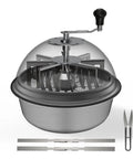 AC Infinity Bowl-Trimmer AC-BTA16 (Ø 43 cm) mit Sichthaube, Handkurbel, glatter und gezahnter Klinge und Schere