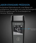 Display des AC Infinity pH-Messgeräts bei der pH-Kalibrierung mit ±0,01 Genauigkeit