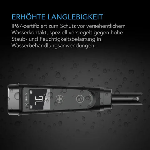 AC Infinity pH-Messgerät mit Wassertropfen, Gehäuse nach IP67 geschützt