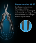 Ergonomischer Griff mit Federmechanismus der AC Infinity Präzisionsschere, Öffnungswinkel bis 40°