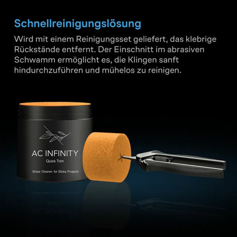 Reinigungsset der AC Infinity Präzisionsschere: Dose mit Scheuerschwamm zum Säubern der Klingen