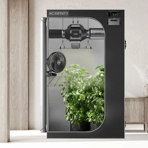 AC Infinity AI+ Growzelt Komplettset 90x90x180 cm – 3 Pflanzen, KI & WiFi