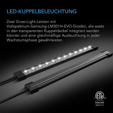 AC Infinity Stecklings-Gewächshaus, Höhenerweiterung, LED-Leiste, 5 x 8 Anzuchtschale