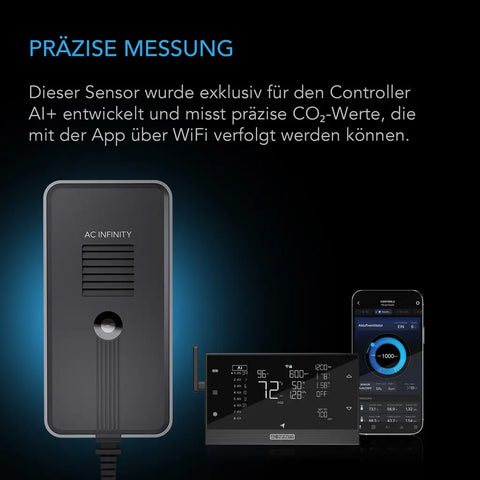 AC Infinity CO2- und Lichtsensor für Controller AI+ – 0–40.000 ppm