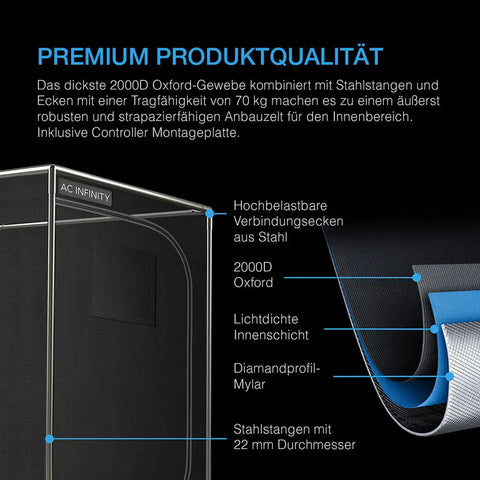 AC Infinity AI Cultivator Kit 60x120x180 cm mit Athena® – Komplettset für 2 Pflanzen