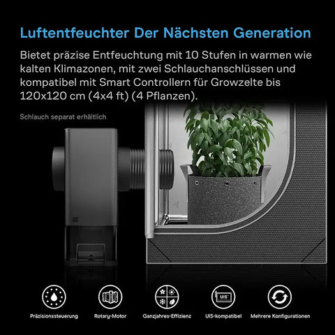 AC Infinity Hydrone 5 Luftentfeuchter bis zu 120 x 120 cm