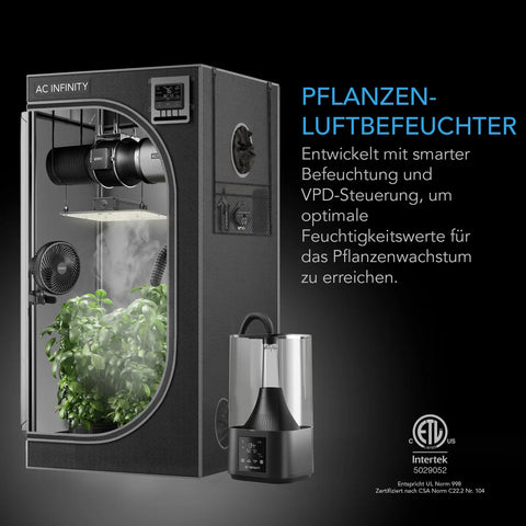 AC Infinity Cloudforge T3 Luftbefeuchter für Pflanzen – 4,5 L, 240 ml/h