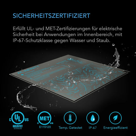 AC Infinity SUNCORE S3, wasserfeste Heizmatte für Keimlinge mit Heizungs-Controller, 25,4 cm x 52,7 cm
