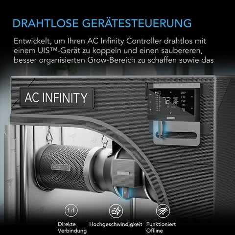 AC Infinity UIS 1-zu-1 Transmitter & Empfänger, verbindet UIS-Geräte und Controller kabellos, 2er-Pack